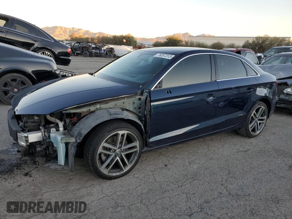 2019 Audi A3 Sedan Premium with VIN WAUAUGFF3K1011498, listed as a Copart auction lot 76357313 with 52,894 mi miles. Bid and sale history available at carsss.com. Image 1.