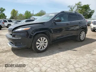 2018 Jeep Cherokee Overland with VIN 1C4PJMJX5JD525872, listed as a Copart auction lot 53783655 with 112,396 mi miles and Salvage title. Bid and sale history available at DreamBid. Image 1.