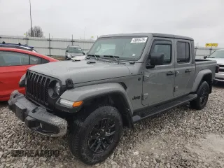 2022 Jeep Gladiator Texas Trail with VIN 1C6HJTAGXNL163345, listed as a Copart auction lot 43065475 with 37,576 mi miles and Salvage Title. Bid and sale history available at carsss.com. Image 1.