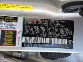 2013 Toyota Camry L with VIN 4T4BF1FK1DR302323, listed as a Copart auction lot 49118885 with 95,932 mi miles and Salvage Title. Bid and sale history available at carsss.com. Image 12.