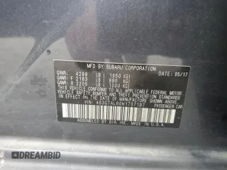 2017 Subaru Impreza Special Sports with VIN 4S3GTAL60H1737197, listed as a Copart auction lot 74108664 with Not provided miles and Salvage title. Bid and sale history available at DreamBid. Image 12.