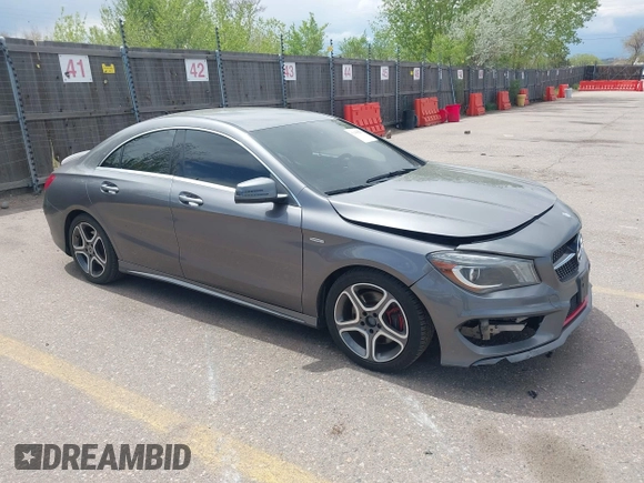 2015 Mercedes-Benz CLA 250 with VIN WDDSJ4GB3FN264870, listed as a IAAI auction lot 42158250 with 165,739 mi miles and . Bid and sale history available at DreamBid. Image 1.