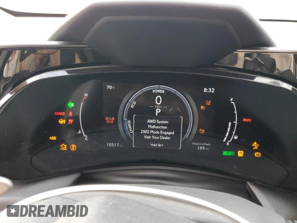 2024 Lexus NX 350h Luxury with VIN JTJHKCEZ6R2035436, listed as a Copart auction lot 53672415 with 10,517 mi miles and Salvage title. Bid and sale history available at DreamBid. Image 9.