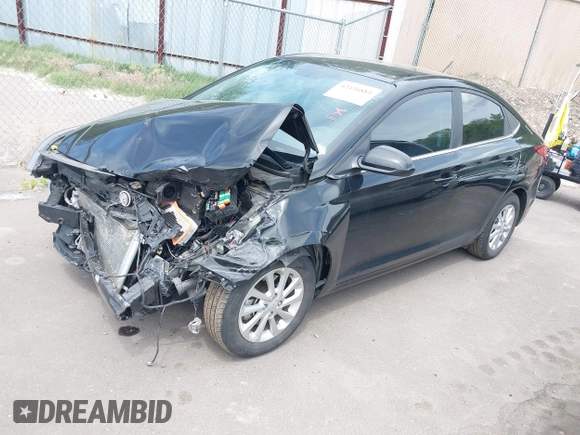 2021 Hyundai Accent SE with VIN 3KPC24A63ME148528, listed as a IAAI auction lot 42426884 with 23,429 mi miles and . Bid and sale history available at DreamBid. Image 2.