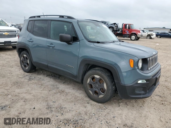 2017 Jeep Renegade Sport with VIN ZACCJAAB4HPF90242, listed as a Copart auction lot 56039145 with 84,275 mi miles and Salvage Title. Bid and sale history available at DreamBid. Image 4.