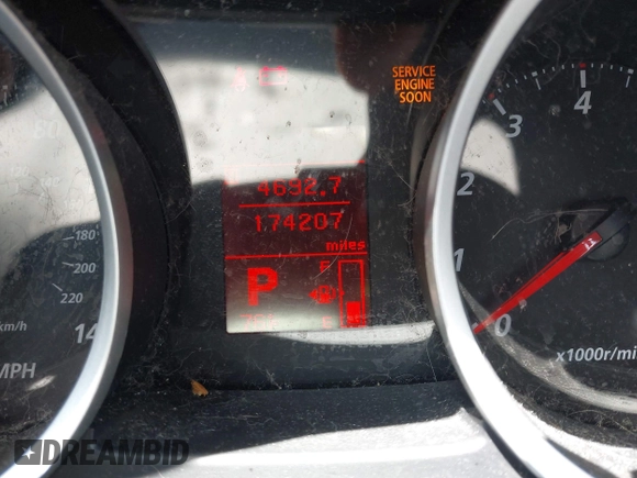 2010 Mitsubishi Lancer ES with VIN JA32U2FU1AU006059, listed as a IAAI auction lot 42118256 with 174,207 mi miles. Bid and sale history available at carsss.com. Image 7.