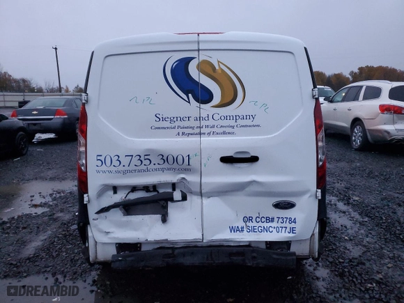2021 Ford Transit Connect Van XL with VIN NM0LS7E21M1491010, listed as a Copart auction lot 42839745 with 74,518 mi miles and Salvage Title. Bid and sale history available at carsss.com. Image 6.