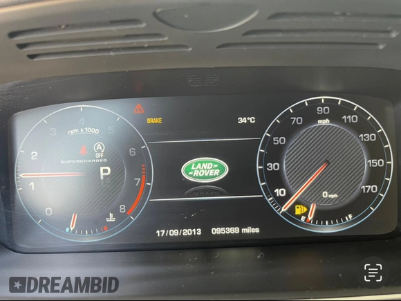 2014 Land Rover Range Rover Supercharged with VIN SALGS2TF6EA155229, listed as a Copart auction lot 52832355 with 95,369 mi miles and Salvage title. Bid and sale history available at DreamBid. Image 8.