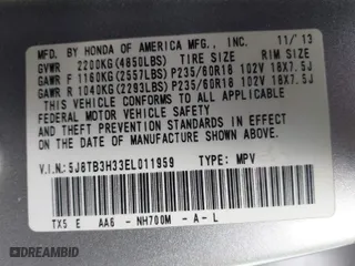 2014 Acura RDX with VIN 5J8TB3H33EL011959, listed as a IAAI auction lot 40781040 with NaN miles. Bid and sale history available at carsss.com. Image 9.