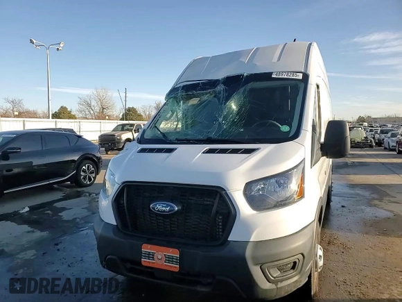 2022 Ford Transit Cargo with VIN 1FTBR3U86NKA65026, listed as a Copart auction lot 48978285 with 57,922 mi miles and Salvage title. Bid and sale history available at DreamBid. Image 14.