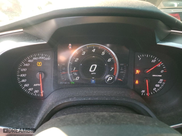 2016 Chevrolet Corvette Z06 2LZ with VIN 1G1YS2D65G5608464, listed as a Copart auction lot 71819514 with 20,738 mi miles and Salvage Title. Bid and sale history available at carsss.com. Image 9.