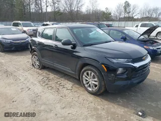 2023 Chevrolet TrailBlazer LS with VIN KL79MMS22PB010252, listed as a IAAI auction lot 41447461 with 67,803 mi miles. Bid and sale history available at carsss.com. Image 1.