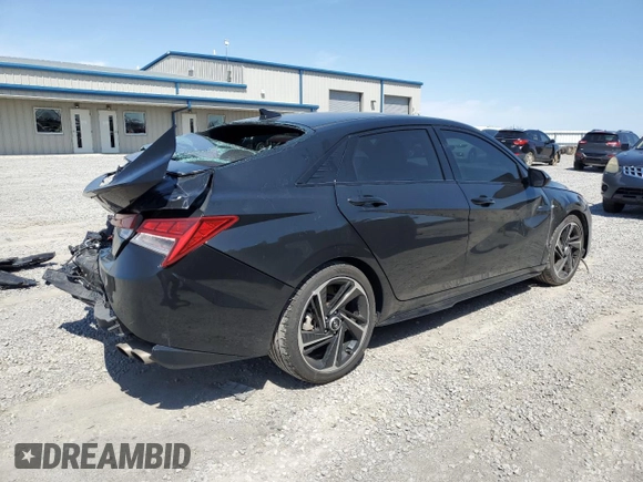 2023 Hyundai Elantra N Line z VIN KMHLR4AF2PU625284, wystawiony jako Copart lot #52018055 z przebiegiem 22 024 mil mil oraz Szkoda całkowita • Salvage title. Historia ofert i sprzedaży dostępna na DreamBid. Obrazek 3.