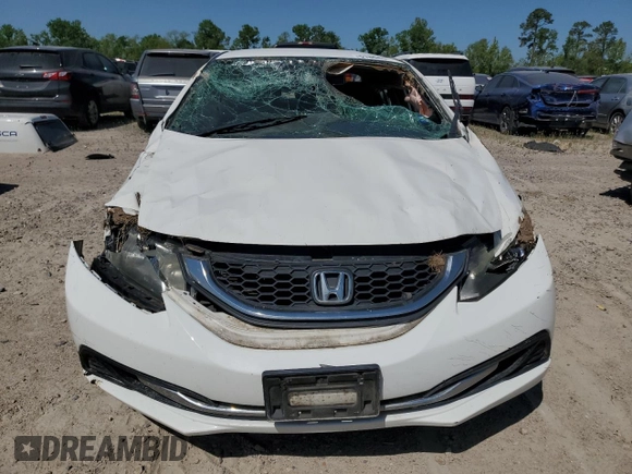 2013 Honda Civic LX with VIN 2HGFB2F51DH561099, listed as a Copart auction lot 51864645 with Not Provided miles and Non Repairable. Bid and sale history available at DreamBid. Image 5.