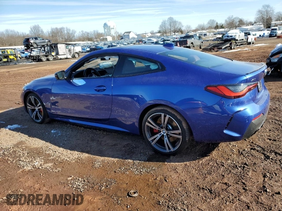 2023 BMW 4 Series 430i xDrive with VIN WBA73AP07PCL66321, listed as a Copart auction lot 42847324 with 15,343 mi miles and . Bid and sale history available at DreamBid. Image 2.