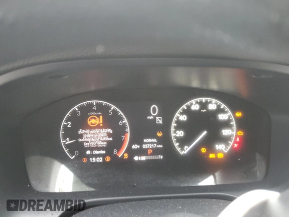 2023 Honda HR-V LX with VIN 3CZRZ2H32PM715175, listed as a Copart auction lot 56970815 with 37,217 mi miles and Salvage title. Bid and sale history available at DreamBid. Image 9.