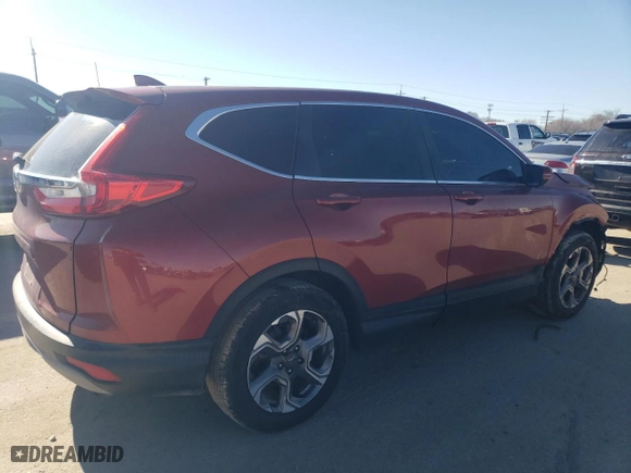 2018 Honda CR-V EX-L with VIN 2HKRW1H80JH502601, listed as a Copart auction lot 47070435 with 77,067 mi miles and Salvage Title. Bid and sale history available at carsss.com. Image 3.