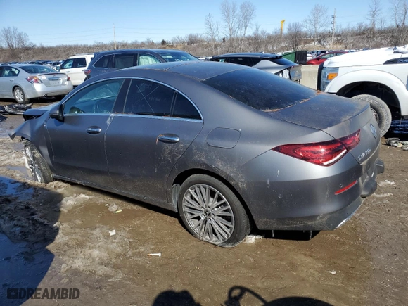 2022 Mercedes-Benz CLA with VIN W1K5J4HB1NN287249, listed as a Copart auction lot 46110735 with 17,273 mi miles and Salvage Title. Bid and sale history available at carsss.com. Image 2.