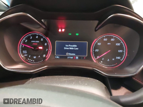 2022 Chevrolet TrailBlazer RS with VIN KL79MUSL1NB140240, listed as a IAAI auction lot 41356694 with 27,760 mi miles. Bid and sale history available at carsss.com. Image 7.