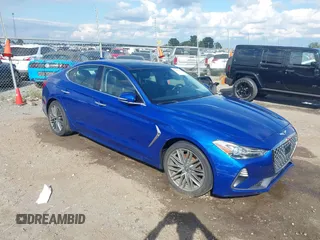 2019 Genesis G70 2.0T Advanced with VIN KMTG34LA1KU021793, listed as a IAAI auction lot 40461168 with 41,903 mi miles. Bid and sale history available at carsss.com. Image 1.