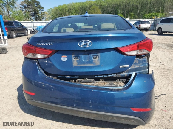 2014 Hyundai Elantra SE with VIN KMHDH4AE0EU145532, listed as a Copart auction lot 52524805 with 180,010 mi miles and Clean Title. Bid and sale history available at carsss.com. Image 6.