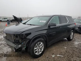 2018 Chevrolet Traverse LS with VIN 1GNEVFKWXJJ248447, listed as a Copart auction lot 86818244 with 93,923 mi miles and Salvage Title. Bid and sale history available at carsss.com. Image 1.