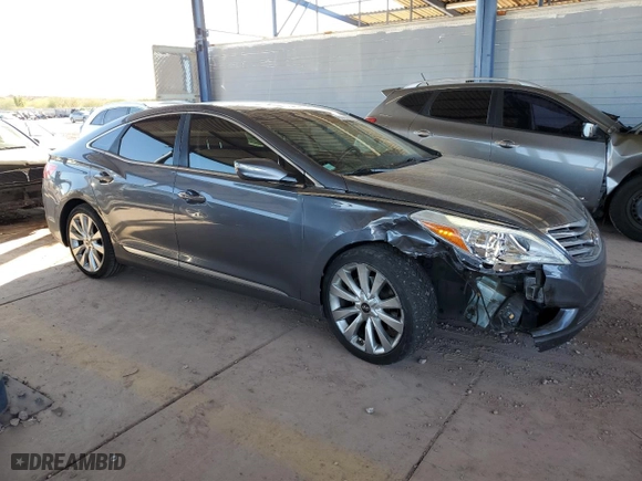 2013 Hyundai Azera with VIN KMHFH4JG9DA252363, listed as a Copart auction lot 46349175 with 121,207 mi miles and Salvage Title. Bid and sale history available at carsss.com. Image 4.