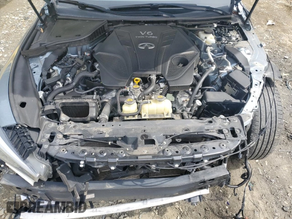 2019 Infiniti Q50 Luxe with VIN JN1EV7AR9KM553774, listed as a Copart auction lot 51593855 with 62,446 mi miles and Salvage title. Bid and sale history available at DreamBid. Image 11.