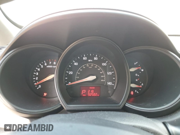 2014 Kia Rio LX with VIN KNADM4A32E6395290, listed as a Copart auction lot 48531785 with 92,582 mi miles and Salvage Title. Bid and sale history available at carsss.com. Image 9.
