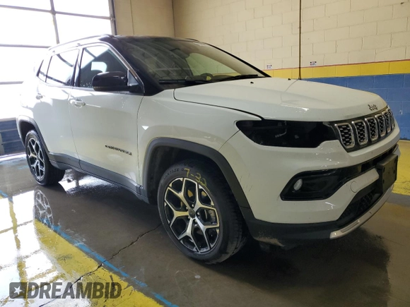2025 Jeep Compass Limited with VIN 3C4NJDCN0ST509688, listed as a Copart auction lot 63526395 with 38,348 mi miles and Clean title. Bid and sale history available at DreamBid. Image 4.
