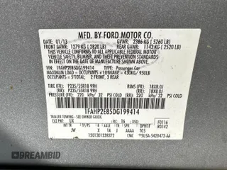 2013 Ford Taurus SEL with VIN 1FAHP2E85DG199414, listed as a Copart auction lot 54572685 with 122,416 mi miles and Clean Title. Bid and sale history available at carsss.com. Image 10.