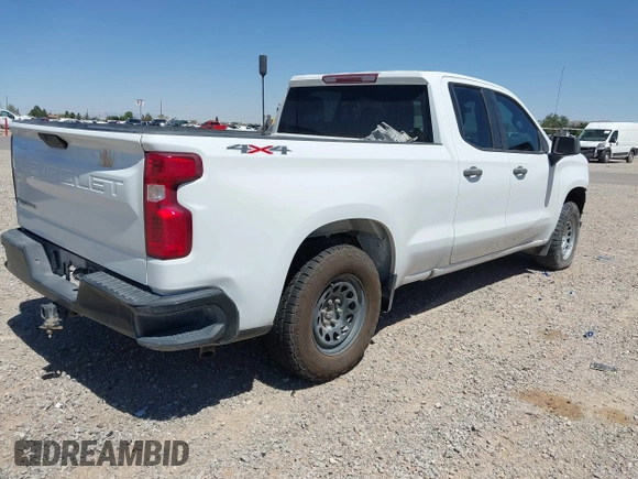 2021 Chevrolet Silverado 1500 Work Truck with VIN 1GCRYAEF4MZ324783, listed as a IAAI auction lot 41958507 with 122,426 mi miles and . Bid and sale history available at DreamBid. Image 4.