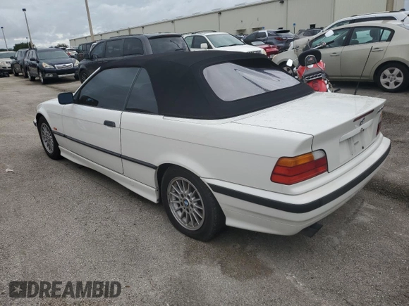 1997 BMW 3-Series 328IC with VIN WBABK8324VET95323, listed as a Copart auction lot 74764384 with 0 mi miles and Non Repairable. Bid and sale history available at carsss.com. Image 2.