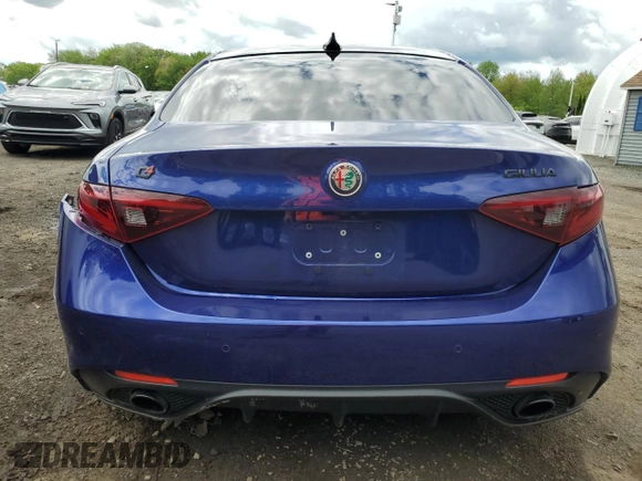2020 Alfa Romeo Giulia with VIN ZARFANAN6L7633117, listed as a Copart auction lot 56212575 with 57,052 mi miles and Salvage title. Bid and sale history available at DreamBid. Image 6.