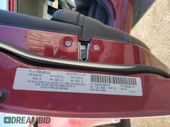 2019 Chrysler 300 Limited with VIN 2C3CCAEG1KH555770, listed as a Copart auction lot 85336674 with 72,260 mi miles and Salvage Title. Bid and sale history available at DreamBid. Image 14.