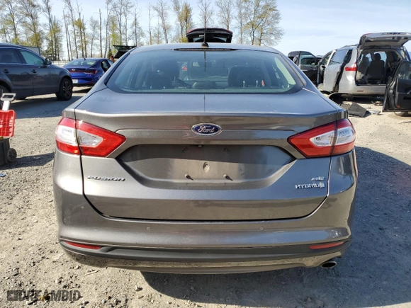 2014 Ford Fusion SE Hybrid with VIN 3FA6P0LUXER204029, listed as a Copart auction lot 53148715 with 93,179 mi miles and Salvage Title. Bid and sale history available at carsss.com. Image 6.