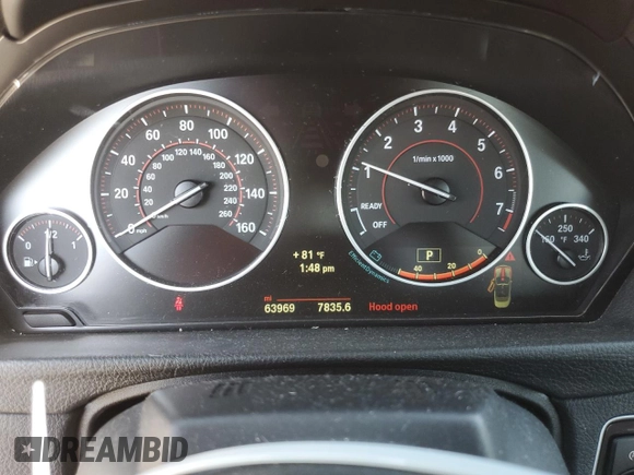 2014 BMW 4 Series 428i with VIN WBA3V7C5XEJ873364, listed as a Copart auction lot 72548134 with 63,969 mi miles and Salvage title. Bid and sale history available at DreamBid. Image 9.