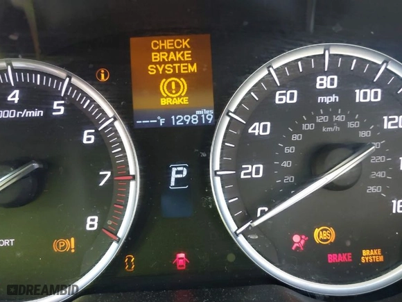 2016 Acura TLX V6 with VIN 19UUB2F32GA011435, listed as a IAAI auction lot 41310533 with 129,819 mi miles. Bid and sale history available at carsss.com. Image 7.