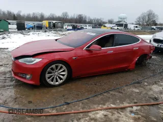 2017 Tesla Model S 100D with VIN 5YJSA1E29HF184387, listed as a Copart auction lot 39186144 with 101,387 mi miles and Salvage title. Bid and sale history available at DreamBid. Image 1.