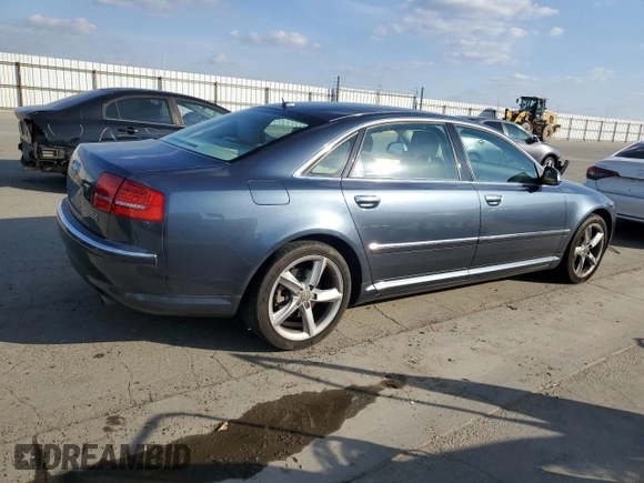 2008 Audi A8 4.2L with VIN WAUMV94E78N009318, listed as a Copart auction lot 44746145 with 113,293 mi miles and Clean title. Bid and sale history available at DreamBid. Image 3.