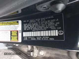 2023 Lexus ES 350 Ultra Luxury with VIN 58AFZ1B17PU150139, listed as a IAAI auction lot 42091947 with 35,216 mi miles and . Bid and sale history available at DreamBid. Image 9.