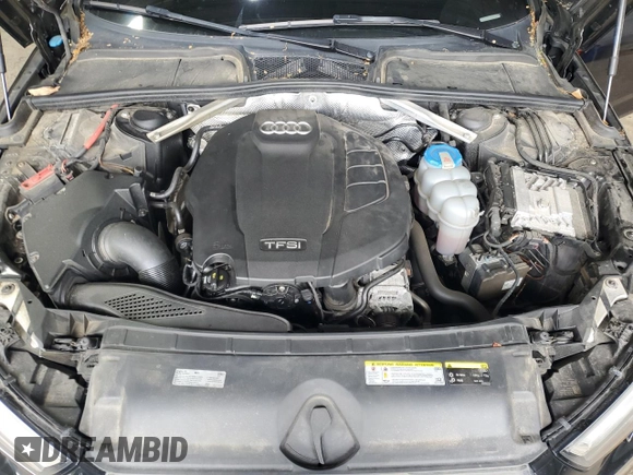 2017 Audi A4 Premium Plus with VIN WAUENAF44HN009318, listed as a Copart auction lot 57634515 with 53,636 mi miles and Salvage title. Bid and sale history available at DreamBid. Image 11.