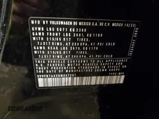 2024 Volkswagen Tiguan S с VIN 3VVFB7AX3RM047267, выставлен на аукционе Copart как лот 46821515 с пробегом 28 858 миль миль и Списание • Salvage title. История ставок и продаж доступна на DreamBid. Изображение 13.