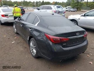 2019 Infiniti Q50 3.0t LUXE with VIN JN1EV7ARXKM593801, listed as a IAAI auction lot 40402805 with 54,318 mi miles. Bid and sale history available at carsss.com. Image 3.