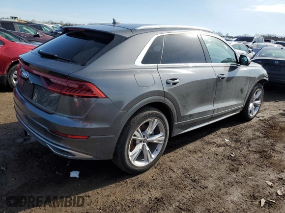 2023 Audi Q8 Premium Plus with VIN WA1BVBF12PD011746, listed as a Copart auction lot 51333805 with 13,575 mi miles and Salvage title. Bid and sale history available at DreamBid. Image 3.