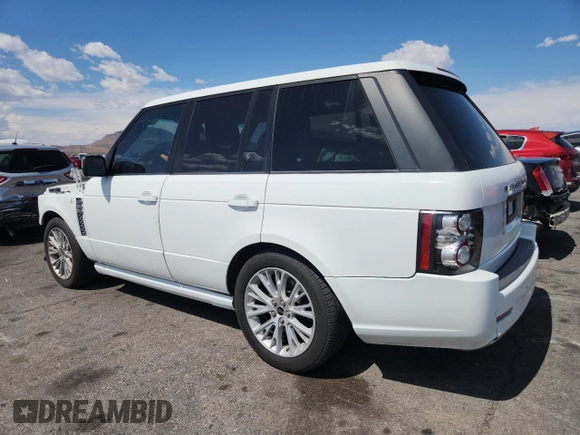 2012 Land Rover Range Rover SC Autobiography with VIN SALMP1E45CA385271, listed as a Copart auction lot 54558125 with 93,103 mi miles and Salvage title. Bid and sale history available at DreamBid. Image 2.