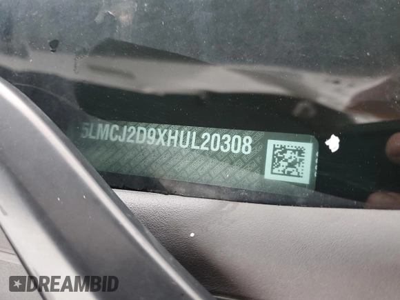 2017 Lincoln MKC Select z VIN 5LMCJ2D9XHUL20308, wystawiony jako Copart lot #44425455 z przebiegiem 69 557 mil mil oraz Nie do naprawy • Non repairable. Historia ofert i sprzedaży dostępna na DreamBid. Obrazek 13.