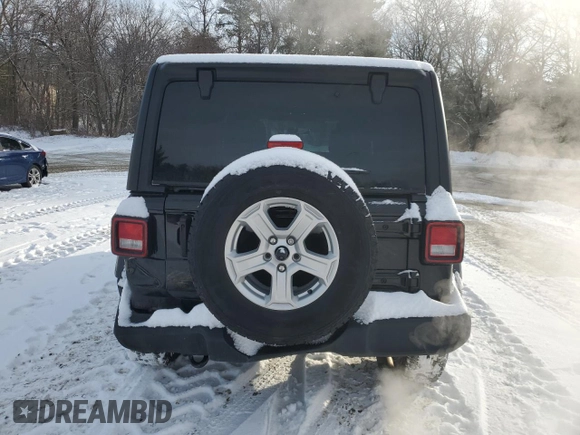 2022 Jeep Wrangler Unlimited Willys Sport with VIN 1C4HJXDN0NW207099, listed as a Copart auction lot 43395805 with 55,529 mi miles and Salvage Title. Bid and sale history available at DreamBid. Image 6.