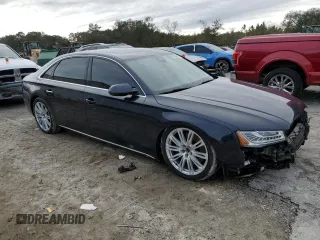 2015 Audi A8 L 4.0T with VIN WAU32AFD1FN000783, listed as a Copart auction lot 89306805 with 115,241 mi miles and Salvage Title. Bid and sale history available at carsss.com. Image 4.
