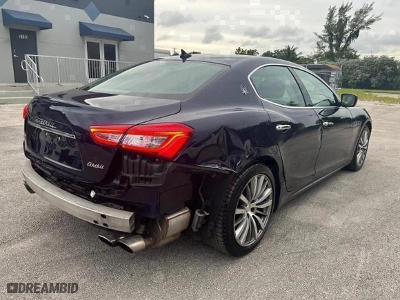 2015 Maserati Ghibli with VIN ZAM57XSA2F1159438, listed as a Copart auction lot 72659484 with NaN miles and Salvage Title. Bid and sale history available at carsss.com. Image 3.